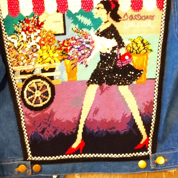 Kolorway Embellished Jean Jacket - Picture 3 of 7